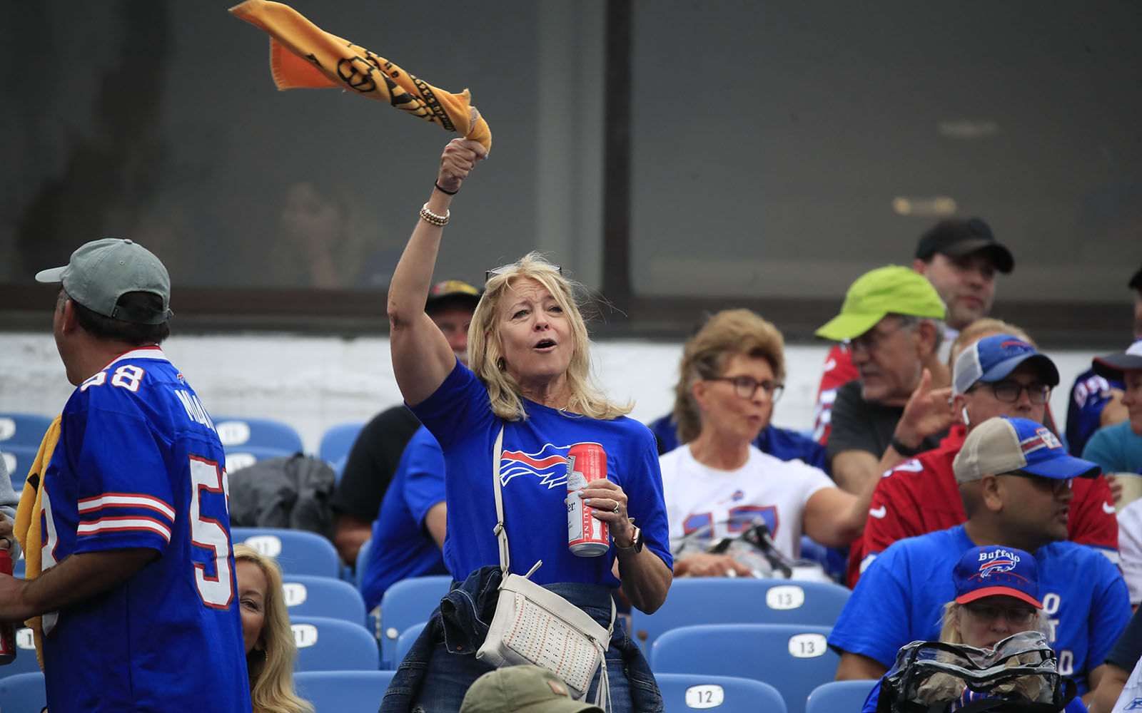 Cheering fans